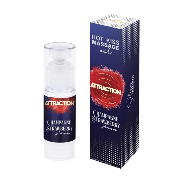 ATTRACTION ACEITE DE MASAJE FRESAS CON CHAMPAGNE 50 ML - imagen 3