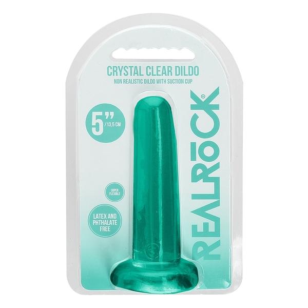 REALROCK - NON REALISTIC DILDO WITH SUCTION CUP - 5,3/ 13,5 CM - TURQUESA - imagen 1