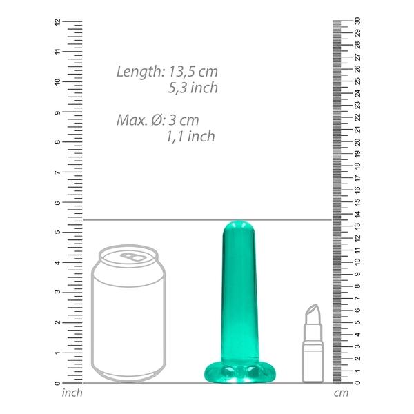 REALROCK - NON REALISTIC DILDO WITH SUCTION CUP - 5,3/ 13,5 CM - TURQUESA - imagen 2