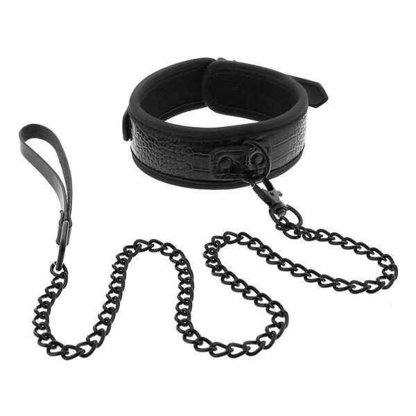 BLAZE COLLAR AND LEASH CROCO BLACK - imagen 3