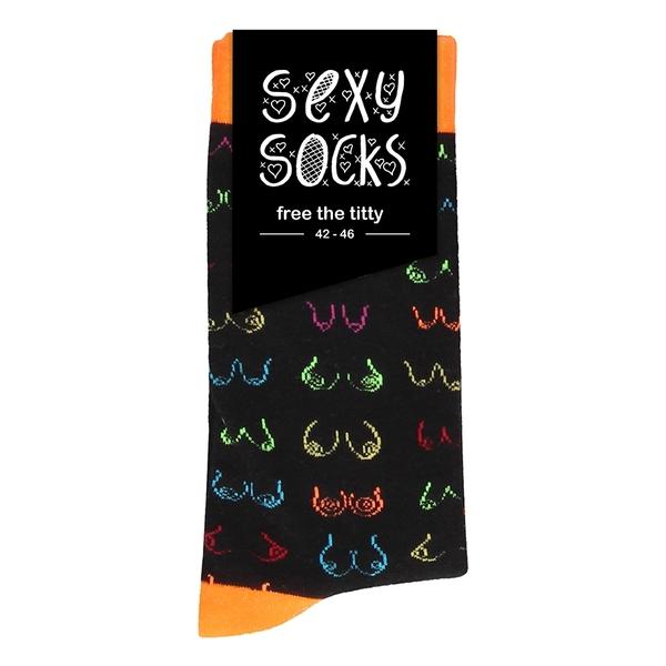 SEXY SOCKS - FREE THE TITTY - 42-46 - imagen 1